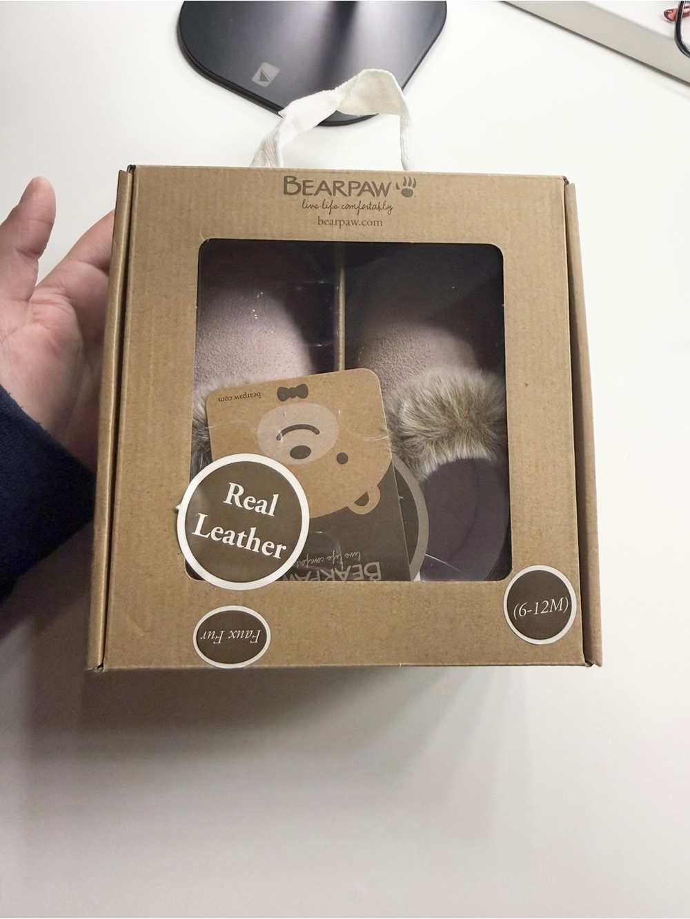 Bearpaw Pink Faux Fur Booties 6-12M